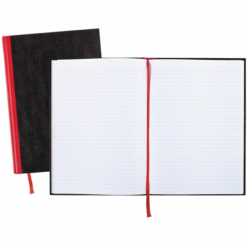 Black n' Red Notebook, Business Journal, 11-3/4"" x 8-1/4"", 96 Sheets, Ruled, Optik Paper, Hardcover, Casebound, Black (D66174) - Image 5